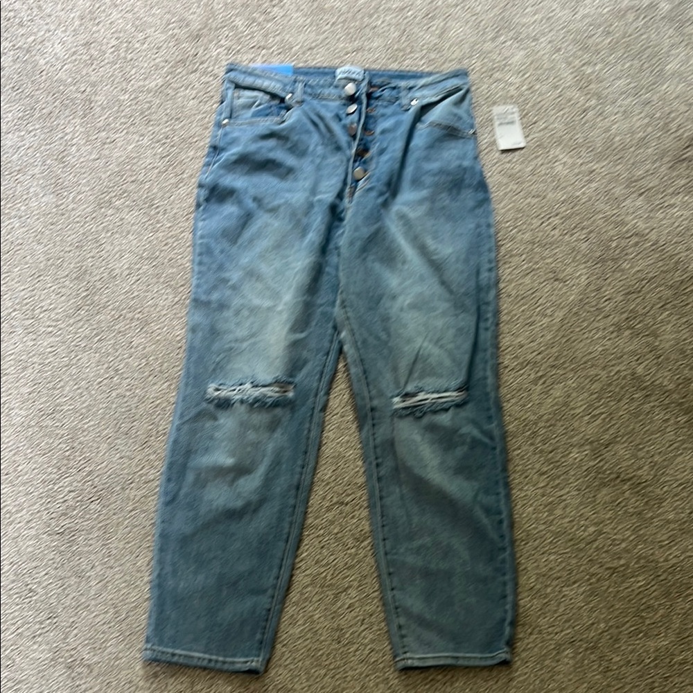 Abound Relaxed Fit Distressed Blue Jeans